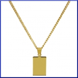 Schmuckanhnger Rechteck gold