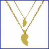 Schmuckanh?nger geteiltes Herz gold