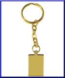 Schlsselanhnger Rechteck gold