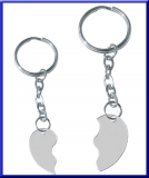 Schl?sselanh?nger geteiltes Herz silber