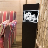 Leuchtstele f?r Big Block Querformat Schwarz