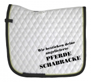 Bestickung auf Pferdeschabracken