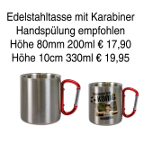 Edelstahltasse Karabiner