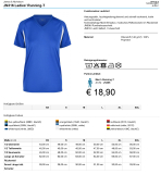 JN 316 Ladies Running Shirt