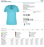 JN735 Ladies Active V Tee