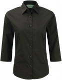OR946F_Koerperbetonte Stretch Bluse mit Dreiviertelarm