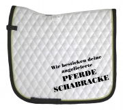 Bestickung auf Pferdeschabracken