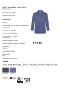Kochjacke Jeans