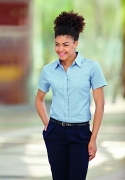 Ladies Short Sleeve Oxford Shirt